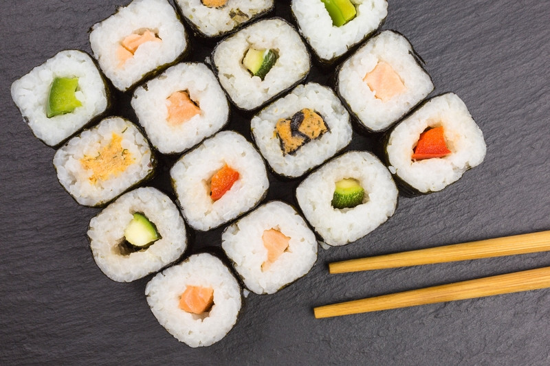 Sushi pod lupou