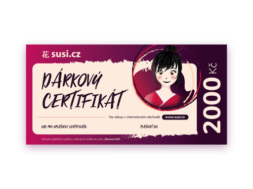 Dárkový certifikát Susi.cz, 2000 Kč