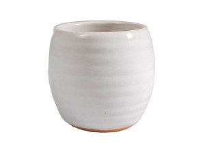 Kalíšek na sake keramický bílý