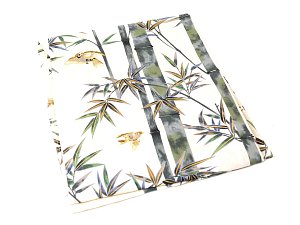 Yukata smetanovozelená s dekorem, velikost M