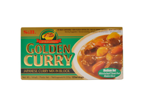 S&B Golden curry japonské středně pálivé kari 220 g