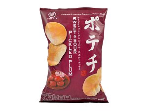 Koikeya Japonské chipsy s příchutí umeboshi, 100 g