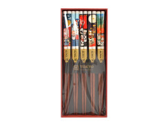 Hůlky sada 5 párů Lucky cats v dárkové krabičce