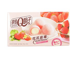 Q Brand Cacao Strawberry Mochi 80 g