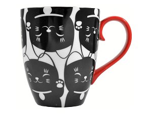 Hrnek s ouškem Lucky Cat Black