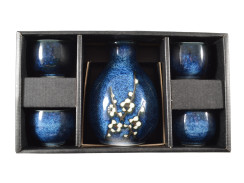 Set na sake Hana blue japonský