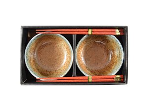 Set misek modrohnědých, 13 cm