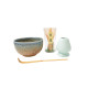 Matcha set žíhaný hnědý XL