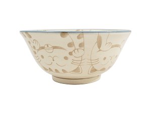 Miska motiv kočky, modrá, 15 cm