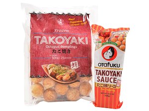 Set Takoyaki kuličky 500 g + Takoyaki omáčka 255 ml