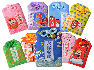 Omamori talisman štěstí - různé druhy