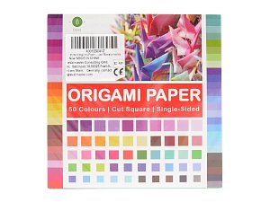 Papíry na origami, 15 x15 cm, 50 ks