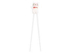 Dětské hůlky bílé s kočičkou 22 cm