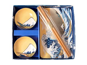 Set na servírování sushi Kawaii Hokusai