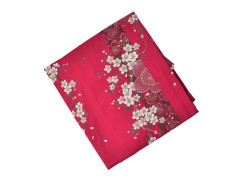 Yukata dámská červená s dekorem, M
