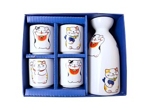 Set na sake Kawaii Lucky Cat