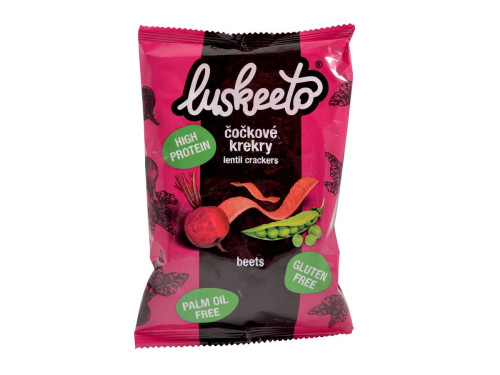 Luskeeto Čočkové krekry s řepou, 40 g