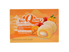 Qlove Mochi double filling mango, 180 g