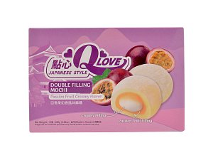 Qlove Mochi double filling passion, 180 g