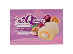 Qlove Mochi double filling passion fruit, 180 g