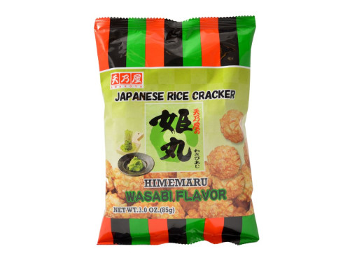 Amanoya Himemaru Rice Cracker Wasabi, 85 g
