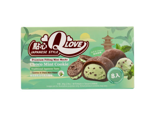 Qlove Mochi Choco mint cookie, 80 g
