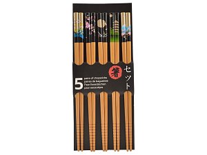 Set hůlek s japonským motivem