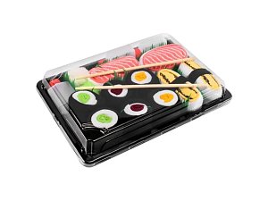 Rainbow Socks Set ponožek v sushi boxu, 5 párů, tamago, losos, maki