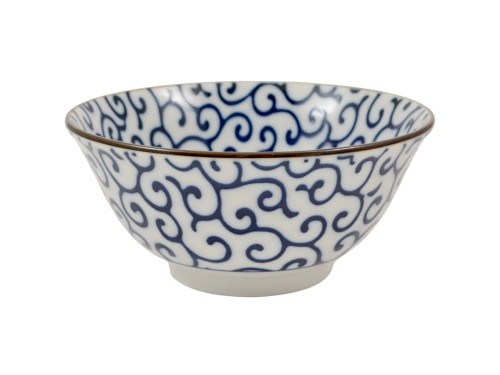Miska japonská s modrými ornamenty, 14,5 x 6,5 cm