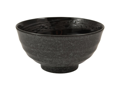 Miska japonská šedo černé barvy se spirálou, 17 x 9 cm