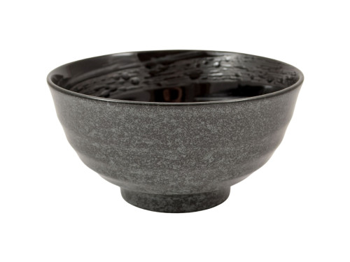 Miska japonská šedo černé barvy se spirálou, 17 x 9 cm