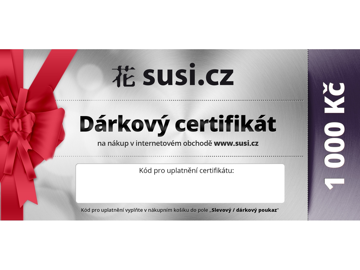 Dárkový certifikát Susi.cz, 1000 Kč