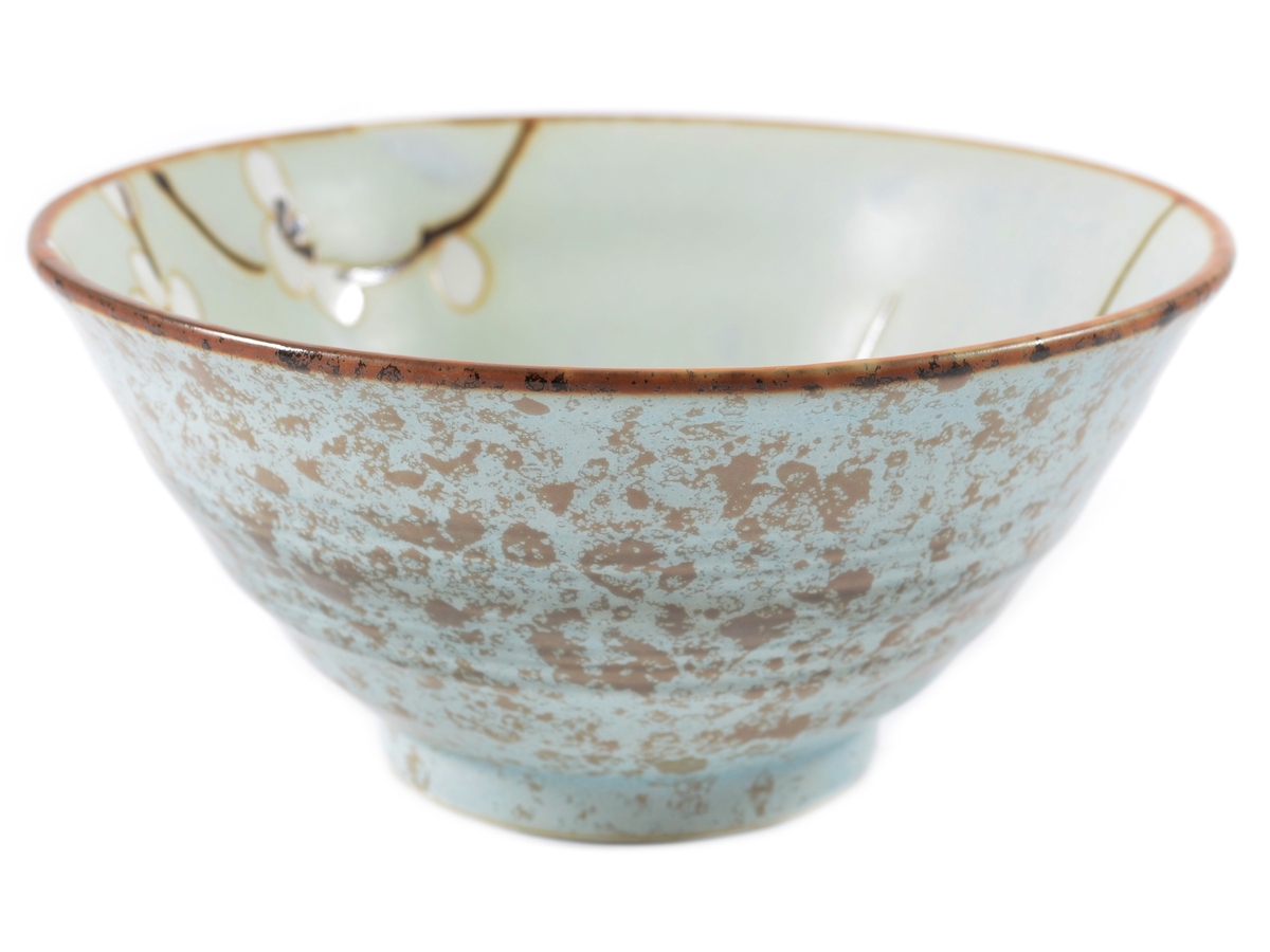Japonská miska bleděmodrá, s motivem sakury, 13 x 6 cm