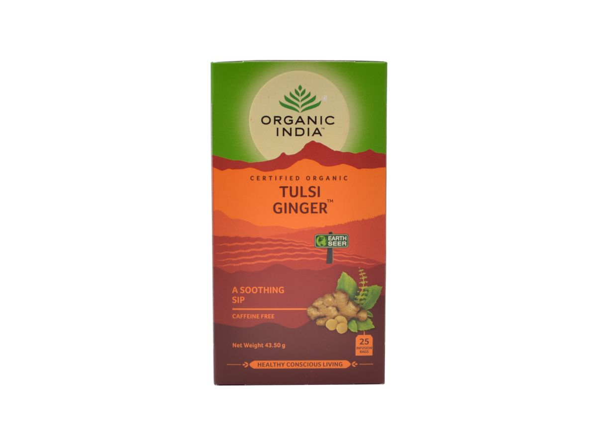 Organic India Tulsi Ginger Bio, 25 sáčků