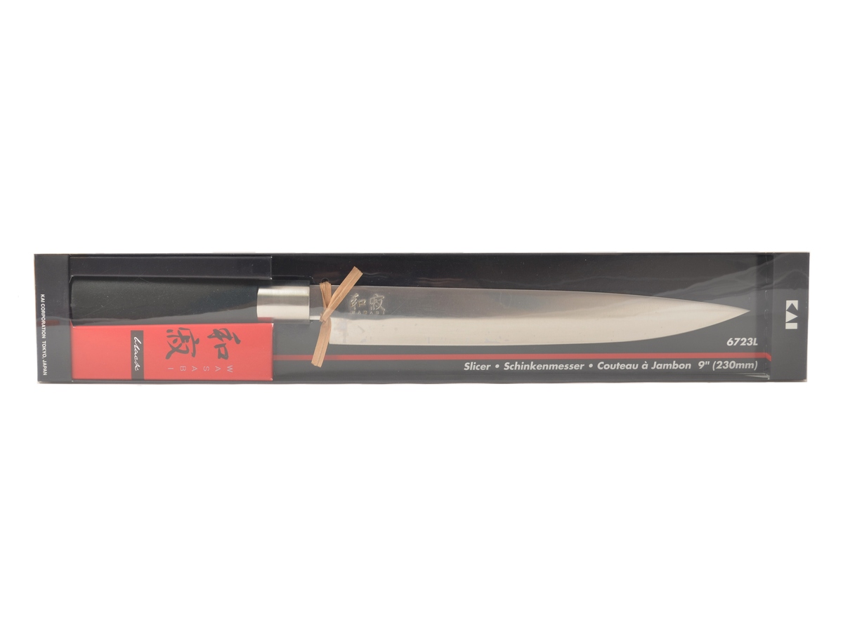 Wasabi Black Kuchyňský nůž 6723L plátkovací, 23 cm