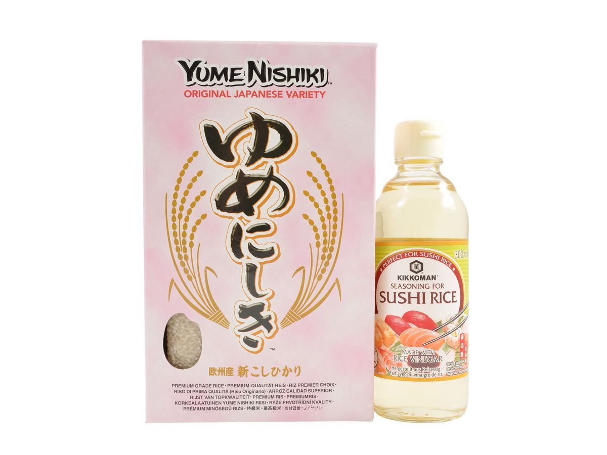 Set Yume Nishiki 1 kg + Rýžový ocet Sushisu 300 ml
