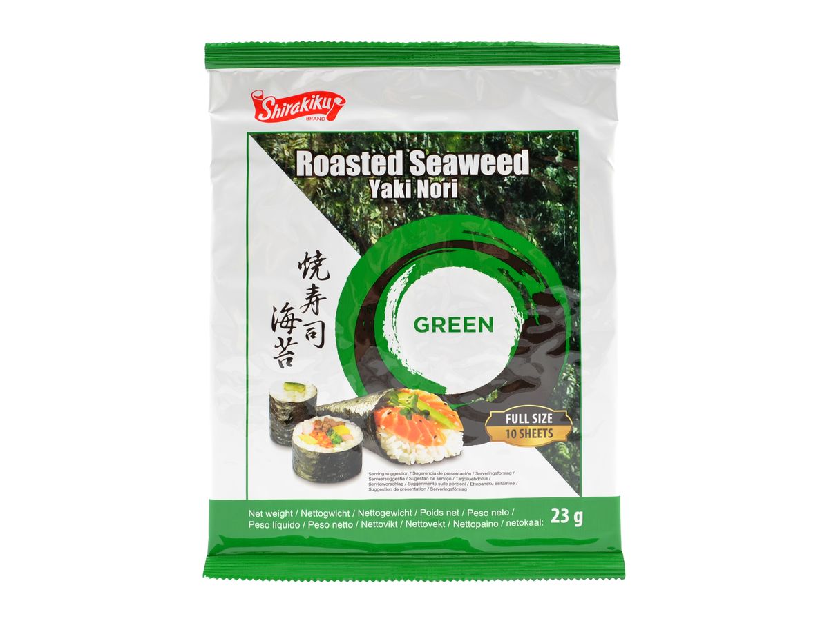 Shirakiku Řasy Yaki Sushi Nori Green, 23 g