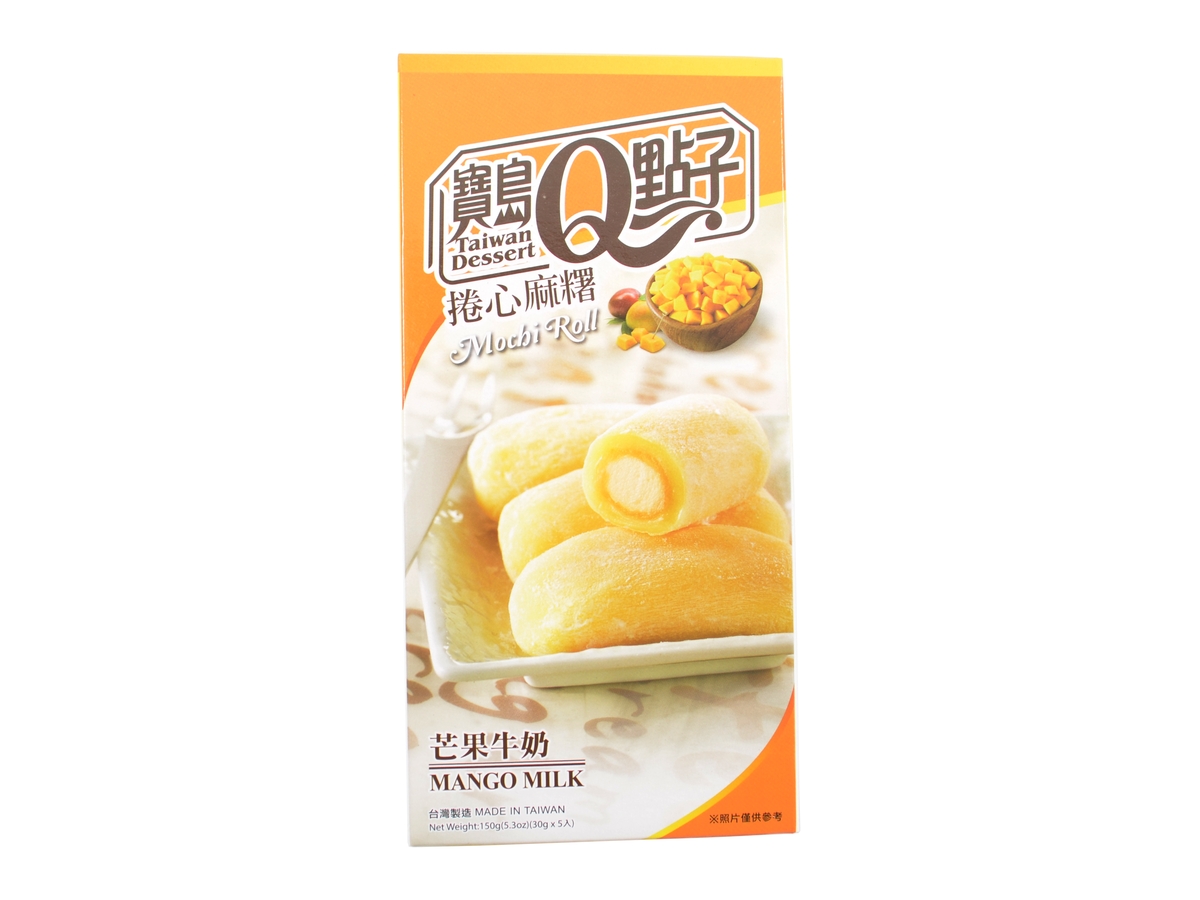 Q Brand Mochi rolky Mango / mléko, 150 g
