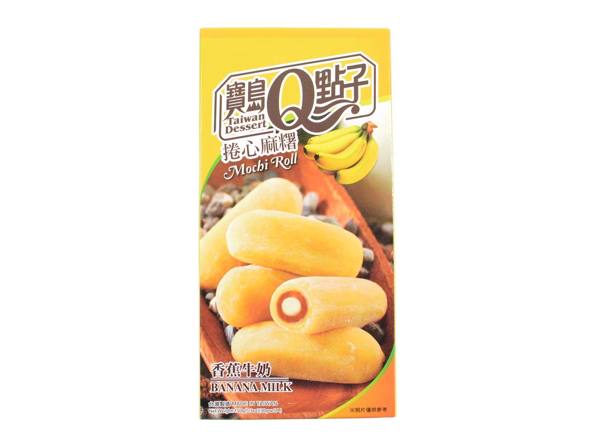 Q Brand Mochi rolky Banán / mléko, 150 g