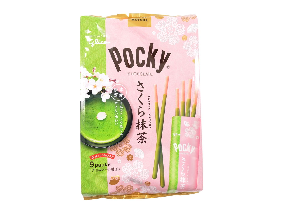 Glico Pocky Sakura Matcha, 114,30 g