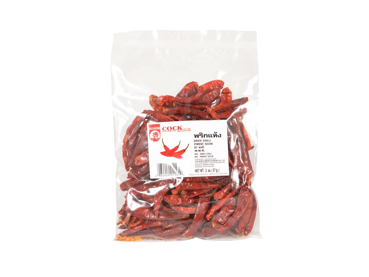 Cock brand Sušené chilli papričky, 57 g