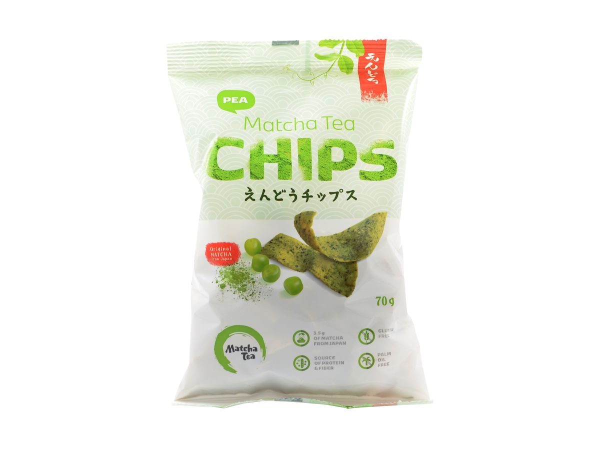 Kyosun Matcha Tea hrachové chipsy, 70 g