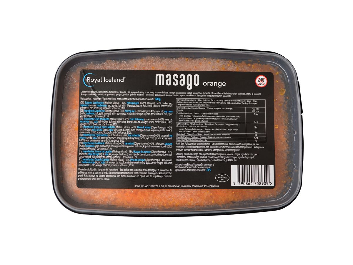 Royal Kaviár Masago oranžový, 400 g