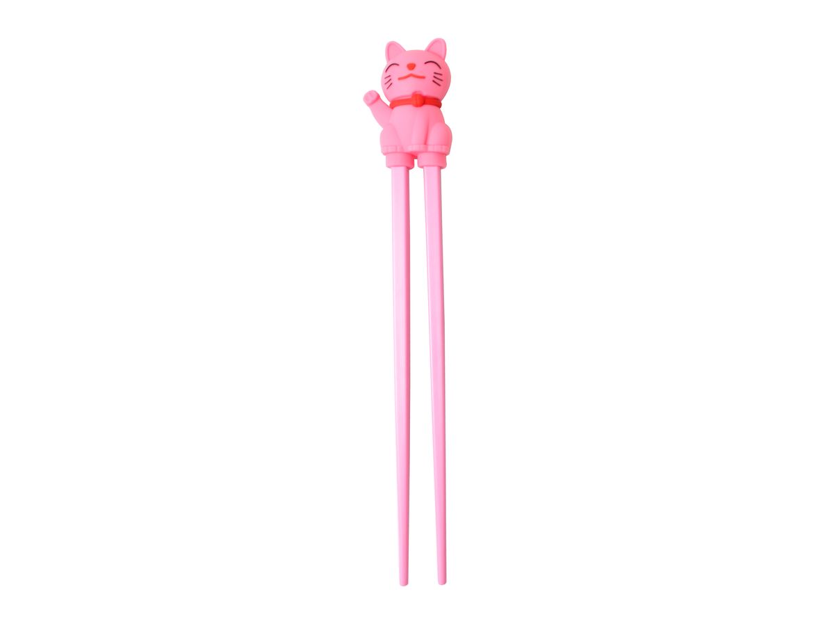 Dětské hůlky s kočičkou, růžové 22 cm