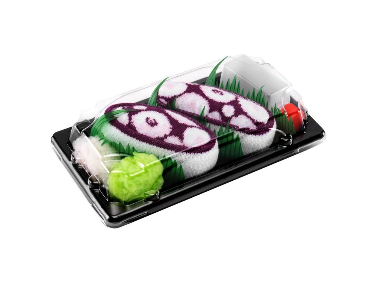 Rainbow Socks Set ponožek v sushi boxu, 1 pár, chobotnice