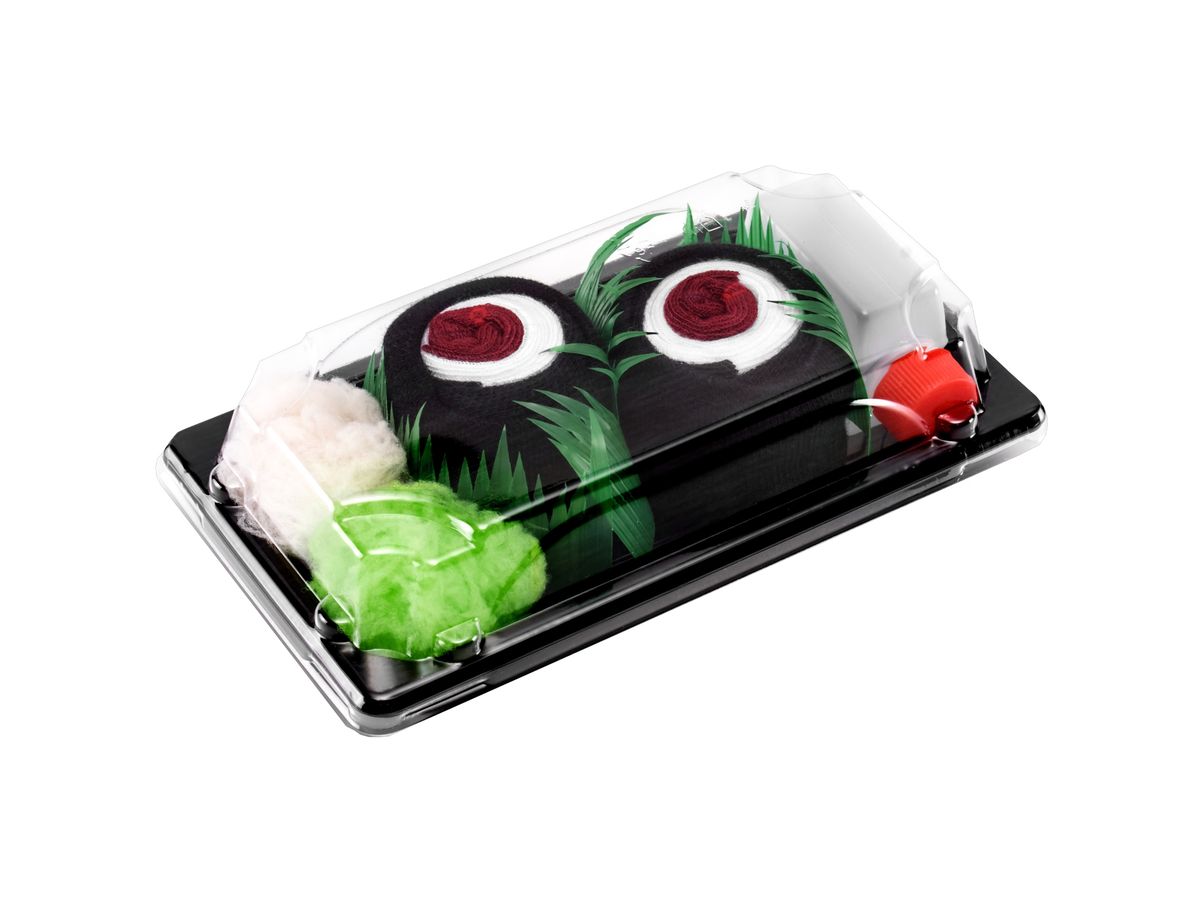 Rainbow Socks Set ponožek v sushi boxu, 1 pár, maki tuňák